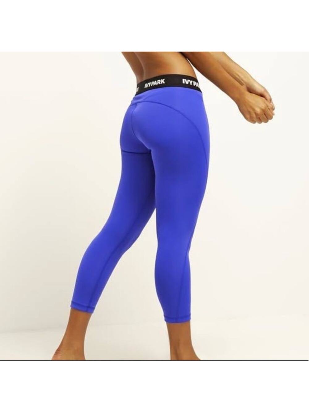 NWT IVY PARK low rise sculpted legging 3/4 length blue XS